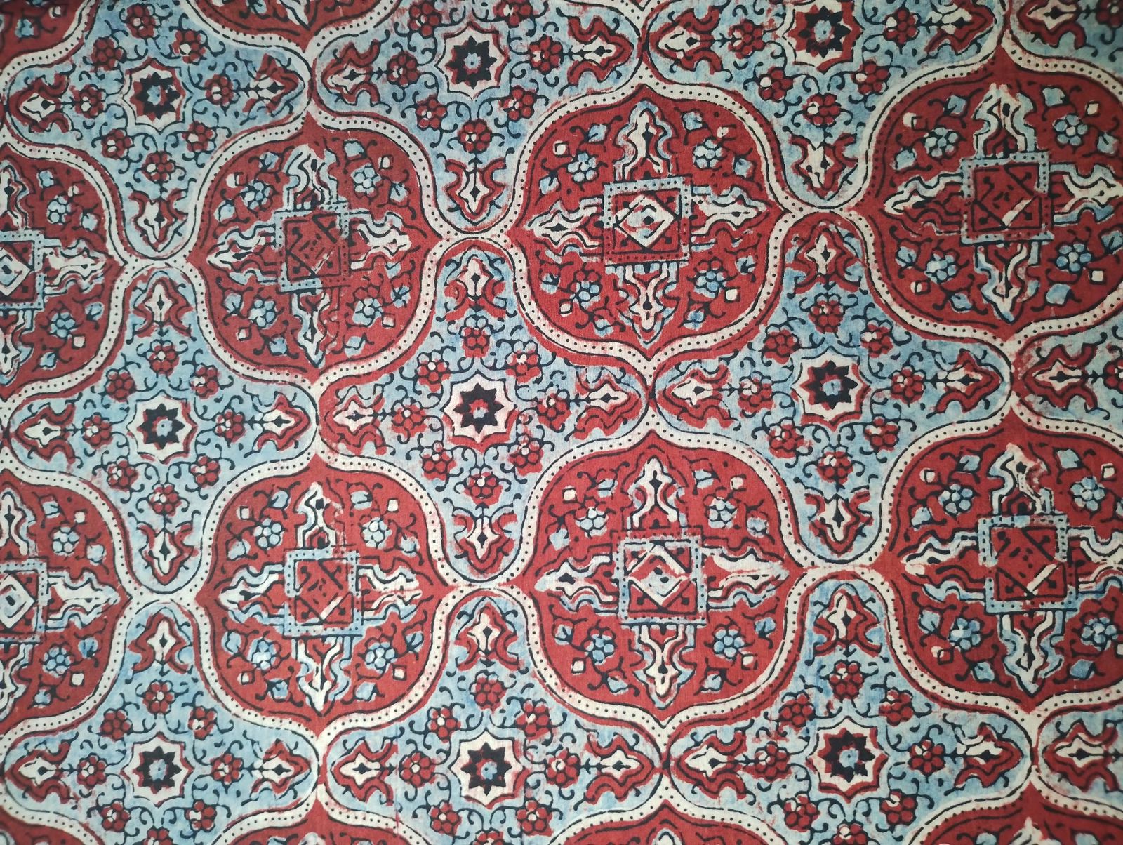  Craftofpinkcity 5 Yard Hand Block Print Fabric Indigo